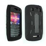 Wholesale Armor Hybrid Case for BlackBerry 9350 (BlackBlack)